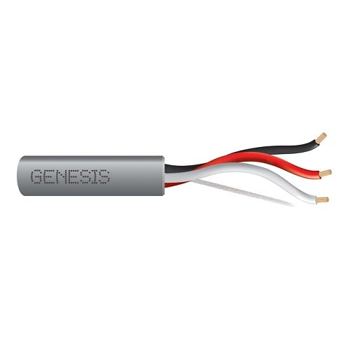 Genesis 21291109 18/3 Stranded Unshielded Cable, Riser, CMR, FT4, 1000' (304.8 m) Pull Box, Gray