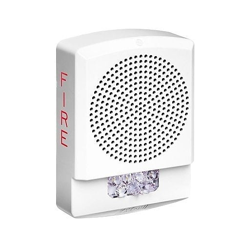 Eaton ELMTSW Wheelock Eluxa Multitone Strobe Horn, FIRE Lettering, Wall Mount, 24V, White