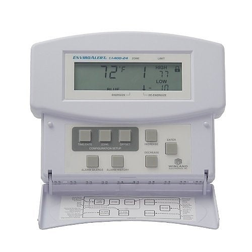 Winland EA400-24 EnviroAlert Zone Critical Condition Monitoring of Temperature, Humidity and Water, 24VDC