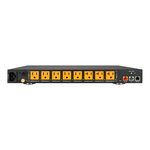 WattBox WB-820CH1U-IPVM-8 1U Integrated Faceplate IP Power Conditioner, 8-Individually Metered and Controlled Outlets