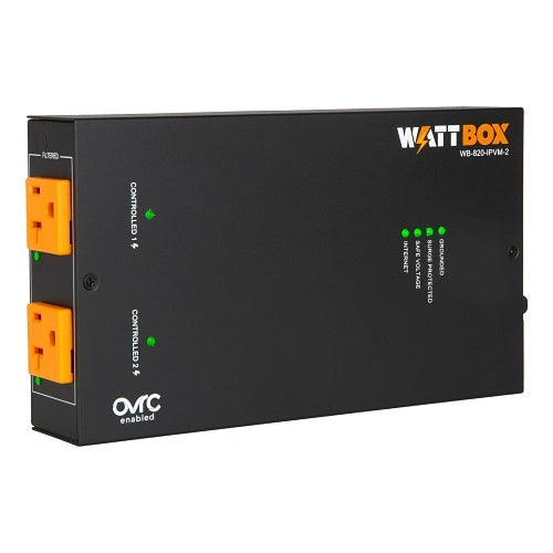 WattBox WB-820-IPVM-2 820 Series 20A IP Power Conditioner, 2-Individually Controlled and Metered Outlets