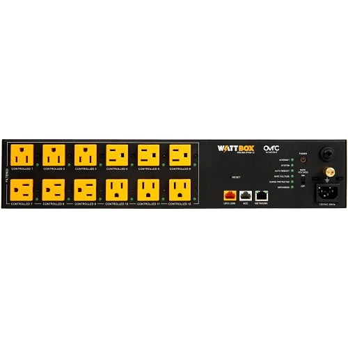 WattBox WB-800-IPVM-12 800 Series IP Power Conditioner, 12-Individually Controlled and Metered Outlets