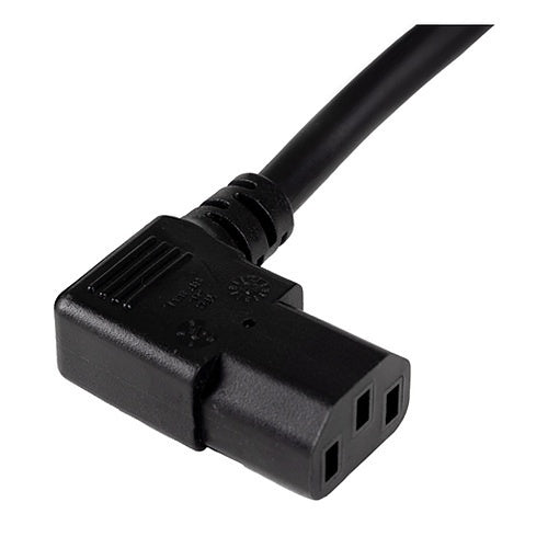 WattBox WB-PWR-C13L-6 6\' Angled Male Power Cord with IEC C13 Socket, Black