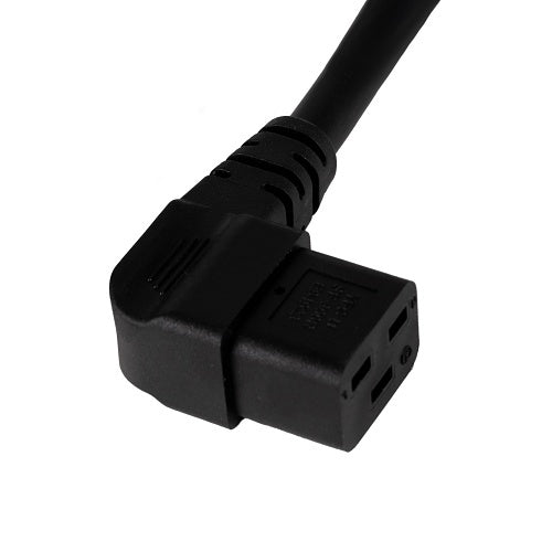 WattBox WB-PWR-20A-C19R-3 C19 Power Cords, Right-Side Orientation, 20A, 3\' Cable Length