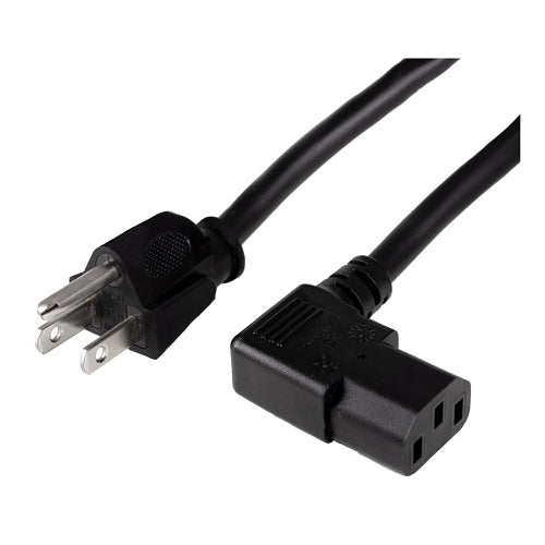 WattBox WB-PWR-C13L-15 Male Power Cord with 3-Prong IEC C13 Socket, 15\', Left