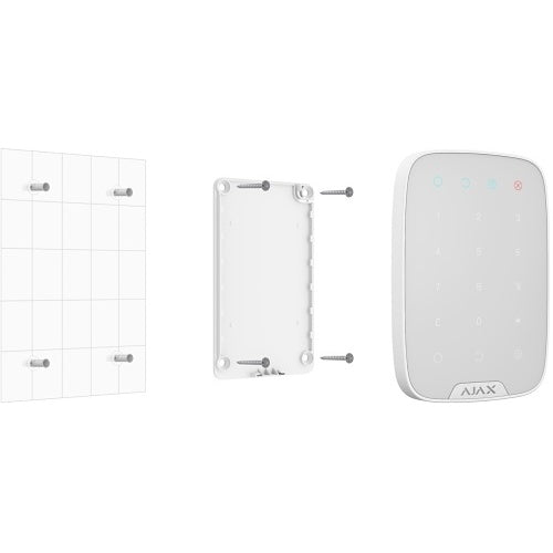 AJAX 3359983BL SmartBracket for KeyPad Plus Touch Keypad Supporting Encrypted Contactless Cards and Key Fobs, Black