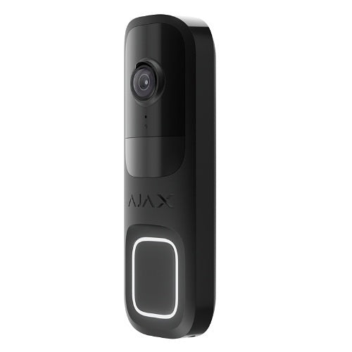 AJAX 116886.125.BL3 DoorBell Video Doorbell with Built-in AI, PIR Sensor, and Control Via Apps, Black