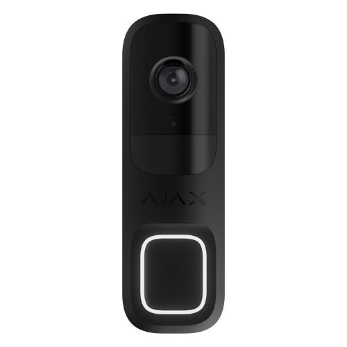AJAX 116886.125.BL3 DoorBell Video Doorbell with Built-in AI, PIR Sensor, and Control Via Apps, Black