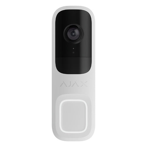 AJAX 116889.125.WH3 DoorBell Video Doorbell with Built-in AI, PIR Sensor, and Control Via Apps, White