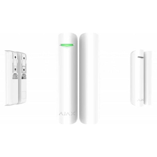 AJAX 135257.354.WH3 Superior DoorProtect G3 Fiber, Includes Wired Reed-Switch Opening Detector with Shock, Tilt, and Magnetic Masking Sensors