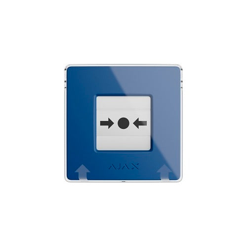 AJAX 84236.171.NC3 Manual Call Point Wireless Addressable Resettable Button Featuring Programmable Scenarios, Blue