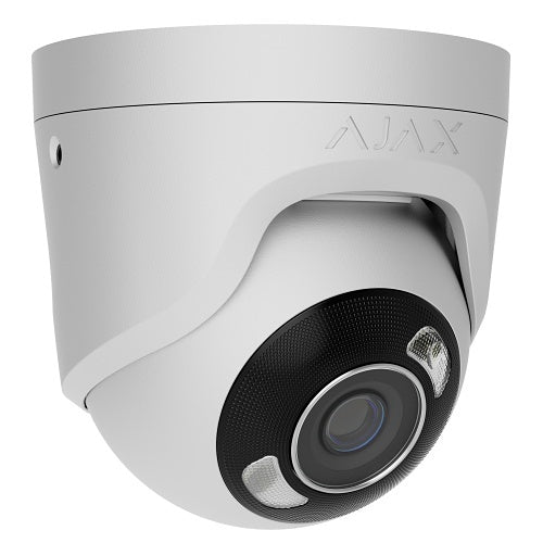 AJAX 126263.197.WH1 5MP Turret camera HL, 4mm Fixed Lens, Indoor / Outdoor, Hybrid Illumination, True WDR, Microphone, PoE/12V, White