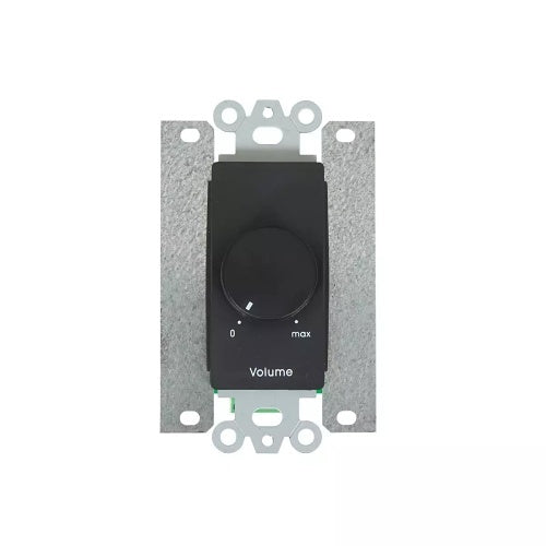 Lowell 200LVC-DSB 200W Mono Autoformer Attenuator Volume Control with 2-Gang Decorator Wall Plate, Stainless Steel Black