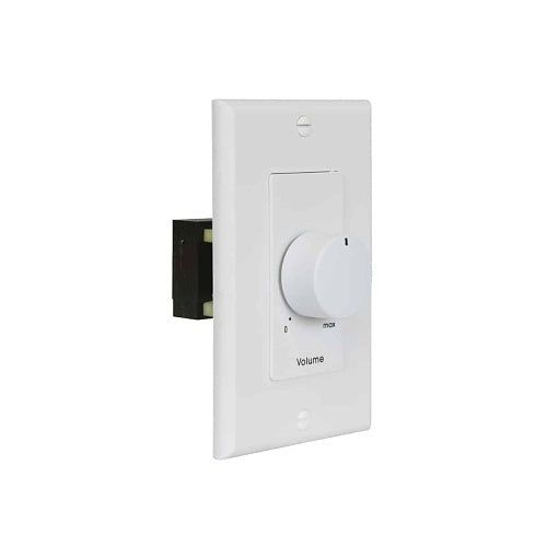 Lowell 25LVC-DW 25W Mono Autoformer Attenuator Volume Control with Rotary Dial, 1-Gang, White