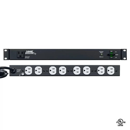 Lowell ACR-159-S 9-Outlet PDU, 15A, Surge Suppression