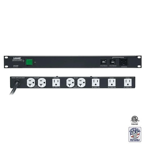 Lowell ACR-2009 PDU with 9-Outlets, 15/20A