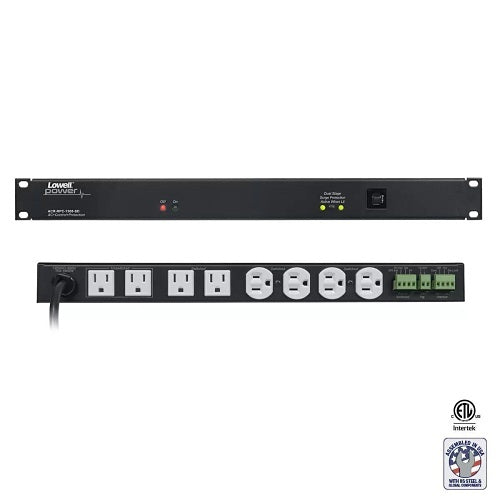 Lowell ACR-RPC-1508-SD 8-Outlet PDU, 15A, Surge Suppression, Remote Circuitry