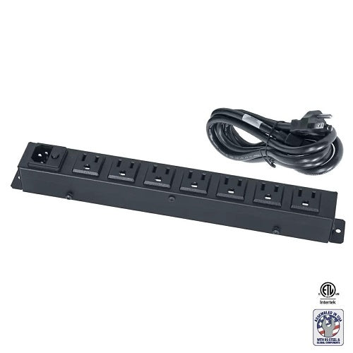 Lowell ACS-1507 12\\" Power Strip, 7 (15A) Outlets, 6\' Cord
