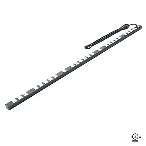 Lowell ACS-1524 60\\" Power Strip, (15A) 24-Outlet, Surge Suppression