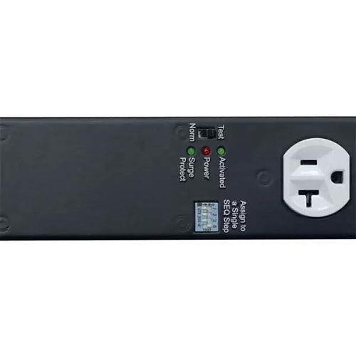 Lowell ACS-2018-5C-RPCP-HW 60\\" Power Strip with 18 Outlets, 5 Circuit, Surge Suppression, Remote Terminal