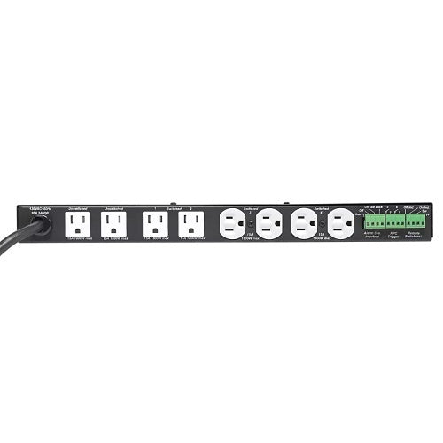 Lowell ACSPR-SEQ6-2009 Rack Mount Power Sequencer with 6-Switched and 3-Unswitched Outlets, 20A, 1U RS, Surge Support