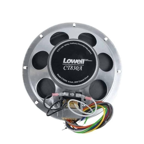 Lowell CT830A‑T72 8\\" Coaxial Speaker with 25V/70V Transformer, 20W