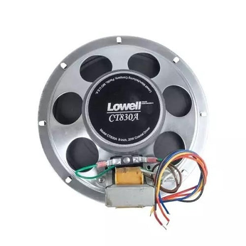 Lowell CT830A-T870 8-Inch Coaxial Speaker with Transformer, 20W at 8 Ohms, 70V