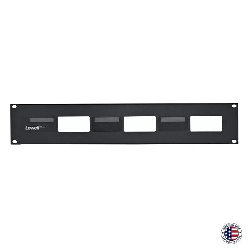 Lowell D3P-ID-2 Rack Panel for 3 Decorator Devices, Horizontal Mount
