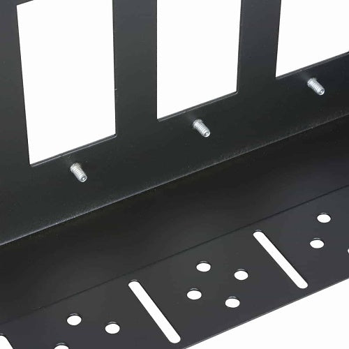 Lowell D8P-ID-3 Rack Panel for 8 Decorator Devices, Vertical Mount, 3U, Black