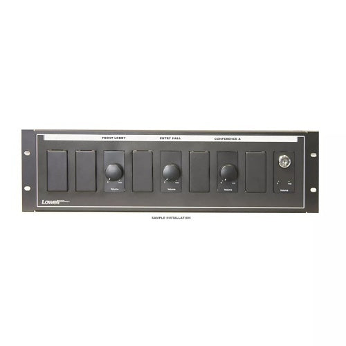 Lowell D9P-ID-3 Rack Panel for 9 Decorator Devices, Vertical Mount