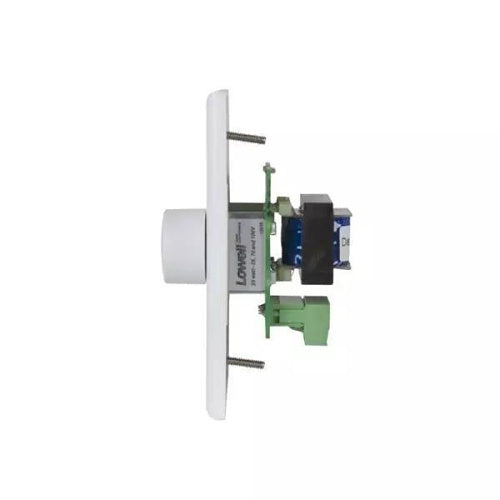 Lowell 25LVC-SW 25W Mono Volume Control with 1-Gang Standard Wall Plate, White