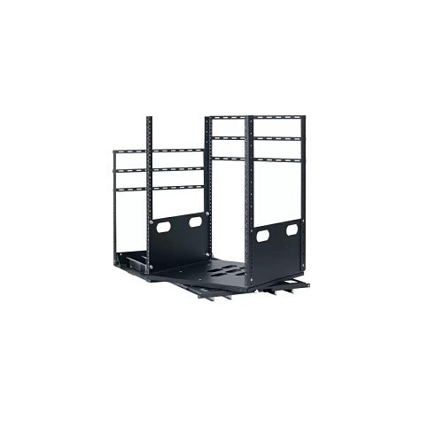 Lowell LPTR4-1419 Pull and Turn Rack with 4-Slides, 14U RS, 19\\"D, Black