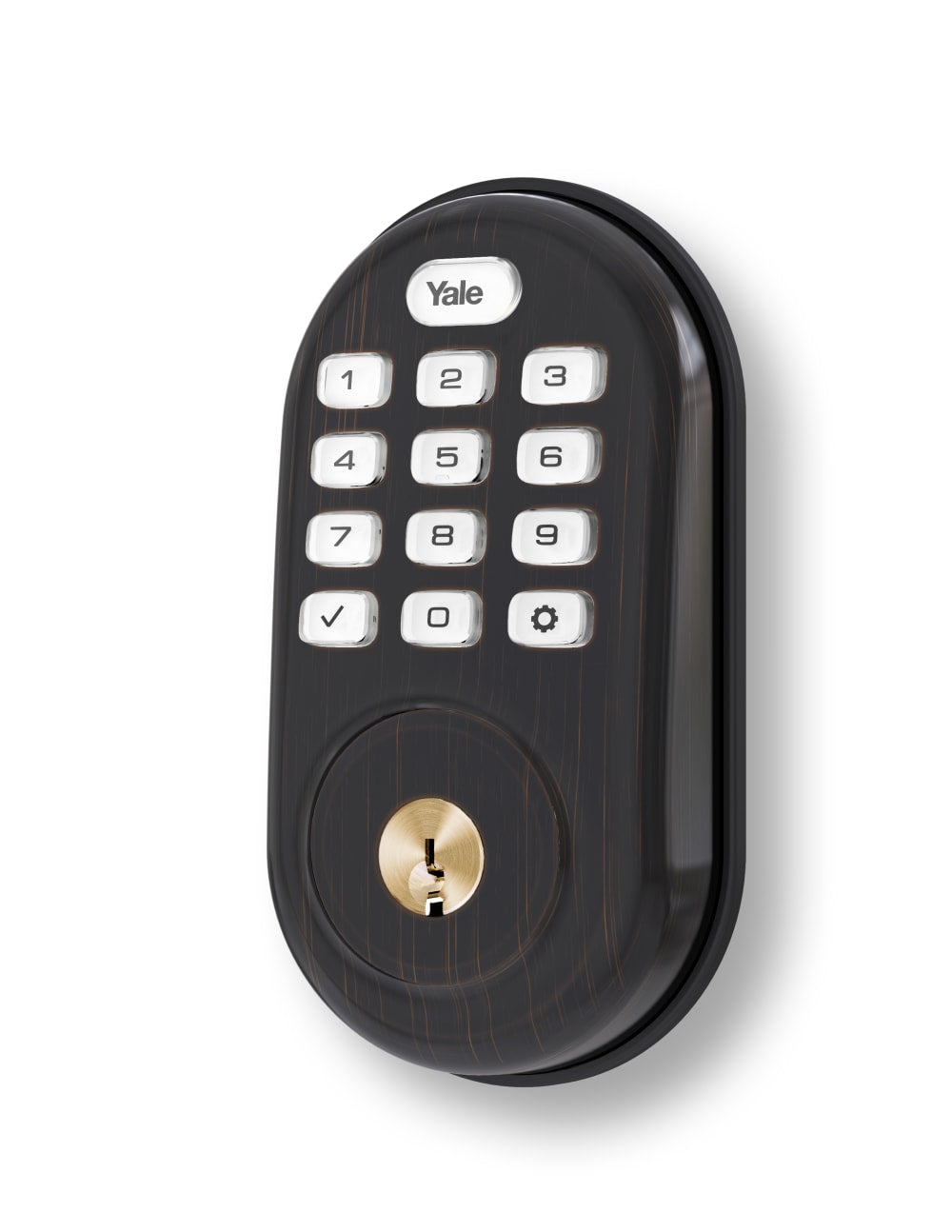 Non-US Yale® Push Button Zigbee Deadbolt (Oil Rubbed Bronze)