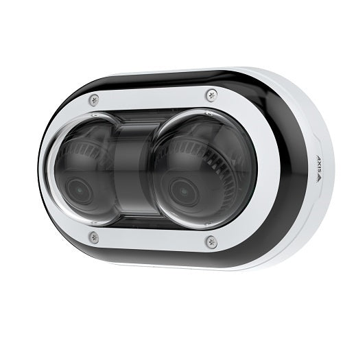AXIS P4707-PLVE Dual Sensor 360° IR Panoramic Camera with Deep Learning, 3.26-8.12mm Lens, Black and White