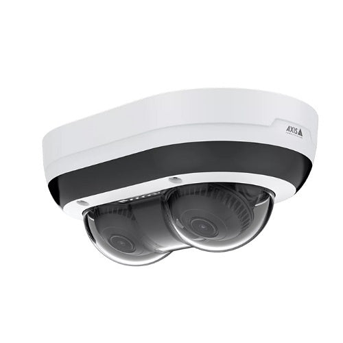 AXIS P4707-PLVE Dual Sensor 360° IR Panoramic Camera with Deep Learning, 3.26-8.12mm Lens, Black and White