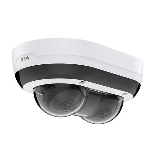 AXIS P4707-PLVE Dual Sensor 360° IR Panoramic Camera with Deep Learning, 3.26-8.12mm Lens, Black and White