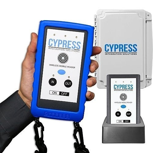 Cypress HHR-4256B-GY Wireless Handheld Reader Dual-Lane Kit with OSDP Secure Channel, Gray