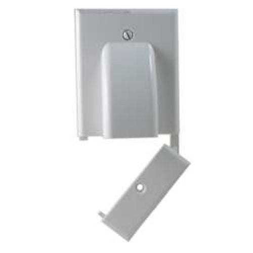 Vanco 120617X Hinged Bulk Cable Faceplate, White