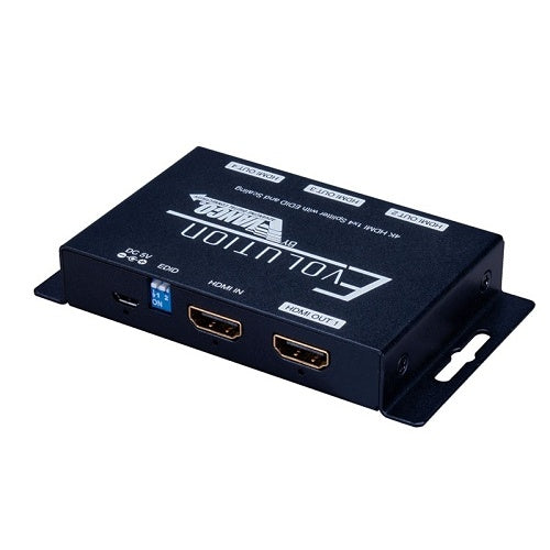 Evolution EVSP14SC 4K HDMI 1x4 Splitter with EDID and Scaling