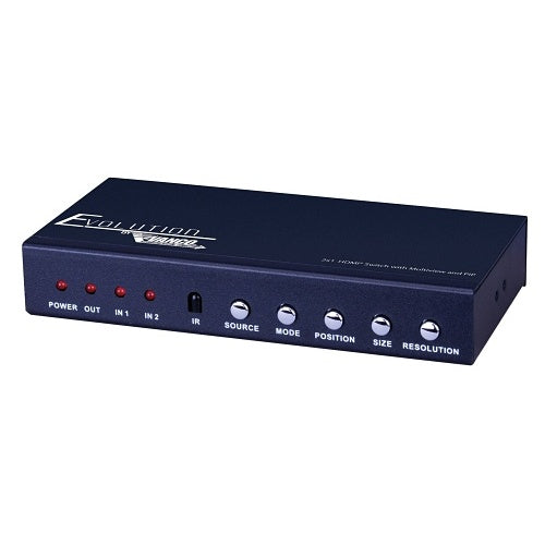 Evolution EVSW21MV Evolution 2X1 HDMI Switch with Multiview and PIP