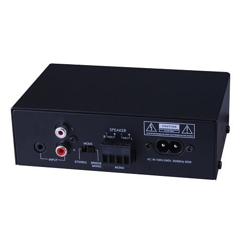 PulseAudio PA2X25 2-Channel Class D Digital Amplifier, 25W, Black