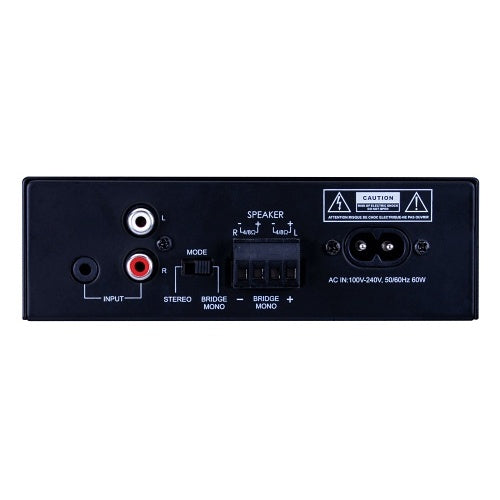 PulseAudio PA2X25 2-Channel Class D Digital Amplifier, 25W, Black