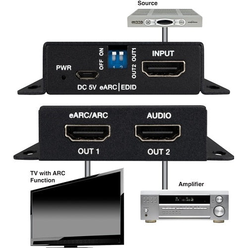 Evolution PA-EARCX HDMI Audio Extractor with eARC and ARC