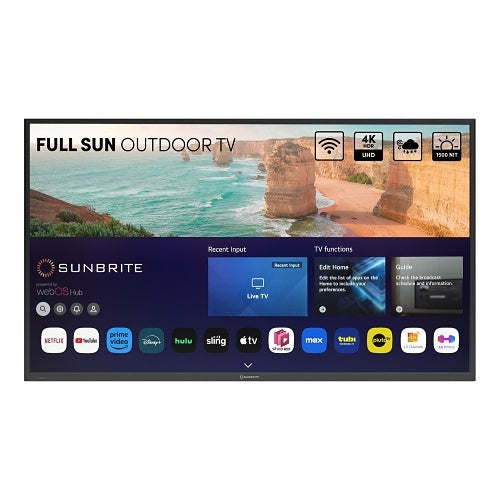SunBrite SB-FS-65-BL 65\\" Solis 4K Full-Sun Outdoor Smart TV