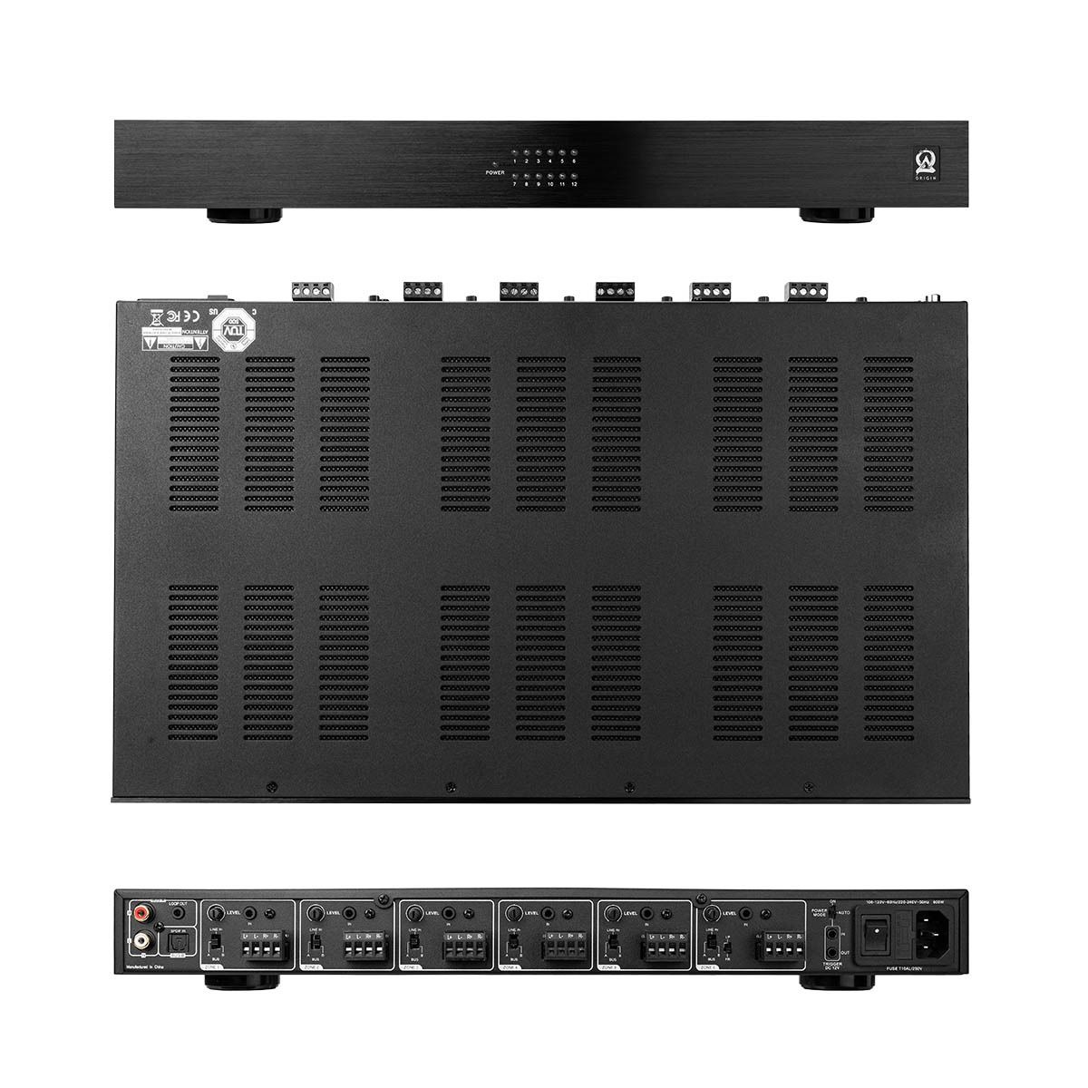 12-Channel Amplifier with 50w per channel in a 1U Design.