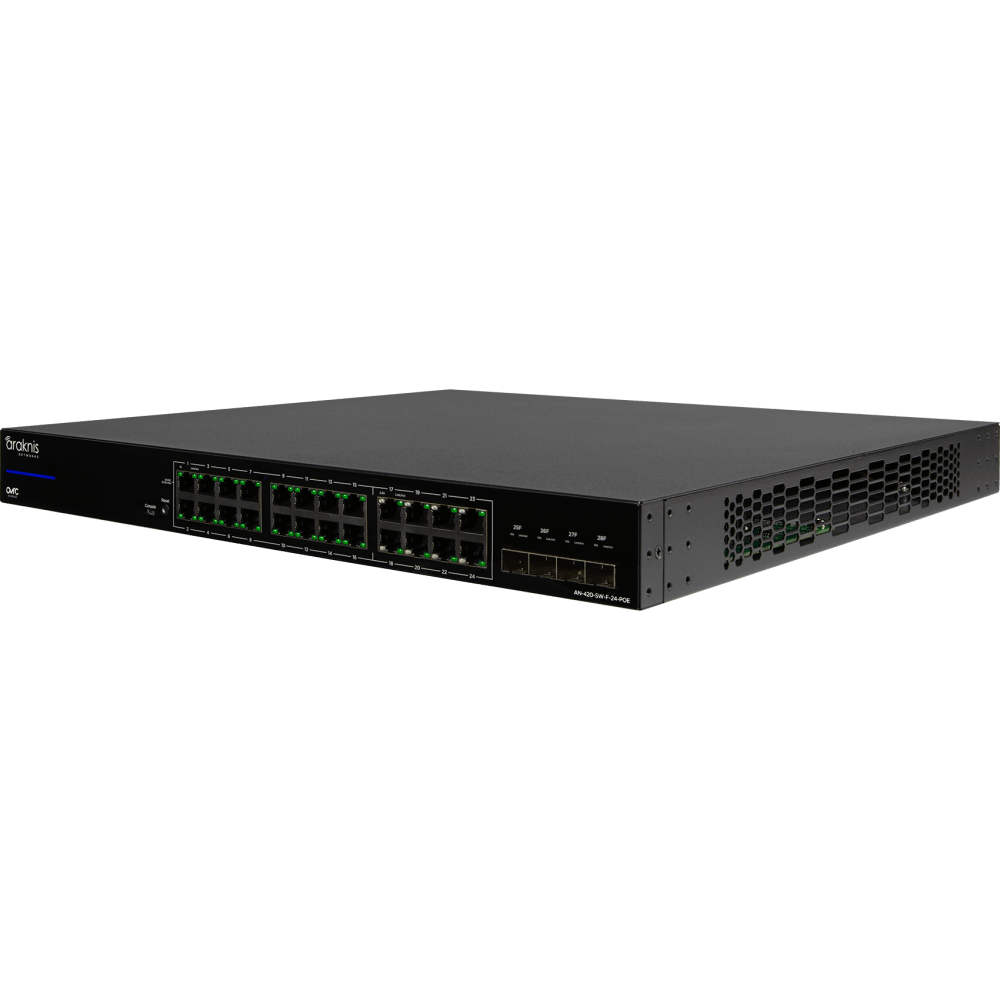 Araknis Networks 420 Series L3 Managed Partial Multi-gig Switch with Full PoE | 24 Plus 4 Front Port