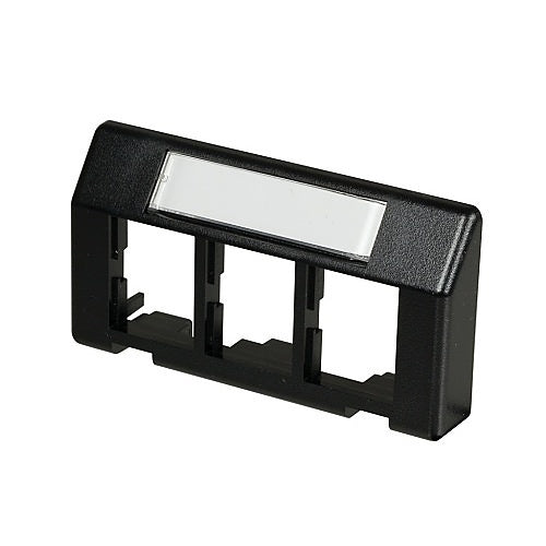 Ortronics 421TJ3.5-00 TJ Furniture Plate 3-Port, TIA-569 Opening, Black