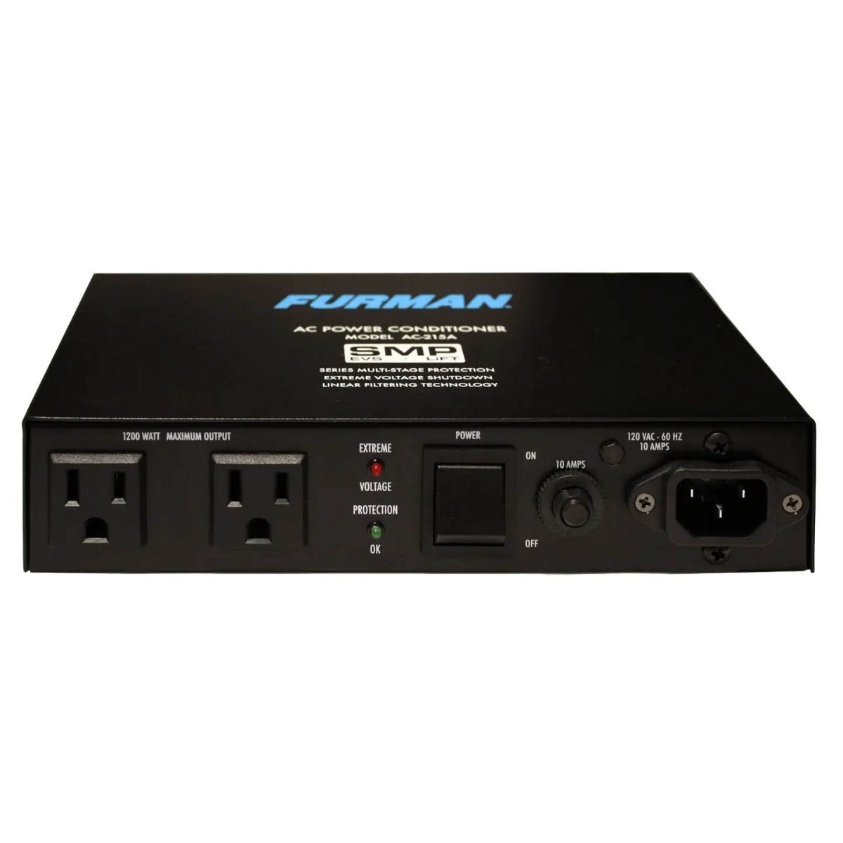 10A Adv\'d Power Conditioner, 2 Outlets, SMP w/Auto Reset EVS