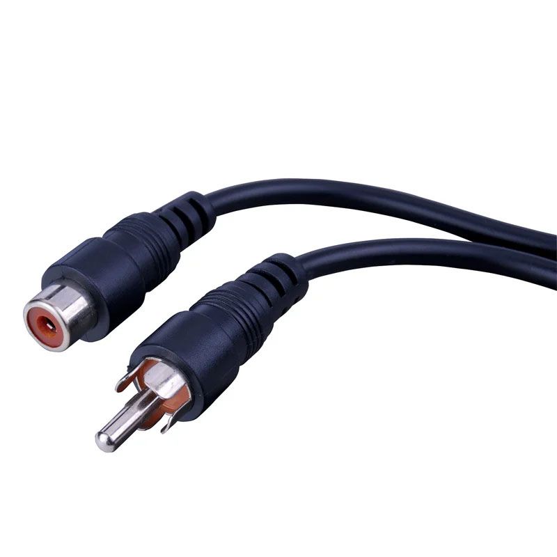 Audio Cable - Single RCA Male to Single RCA Female - 12ft