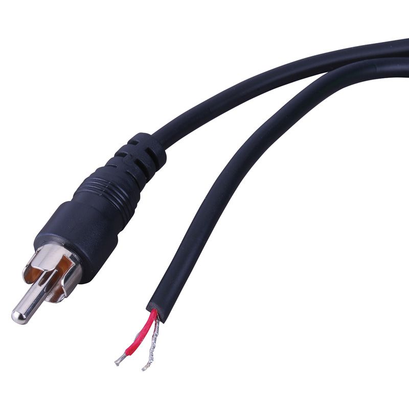 RCA Male Plug to Stripped Tinned End - 6ft